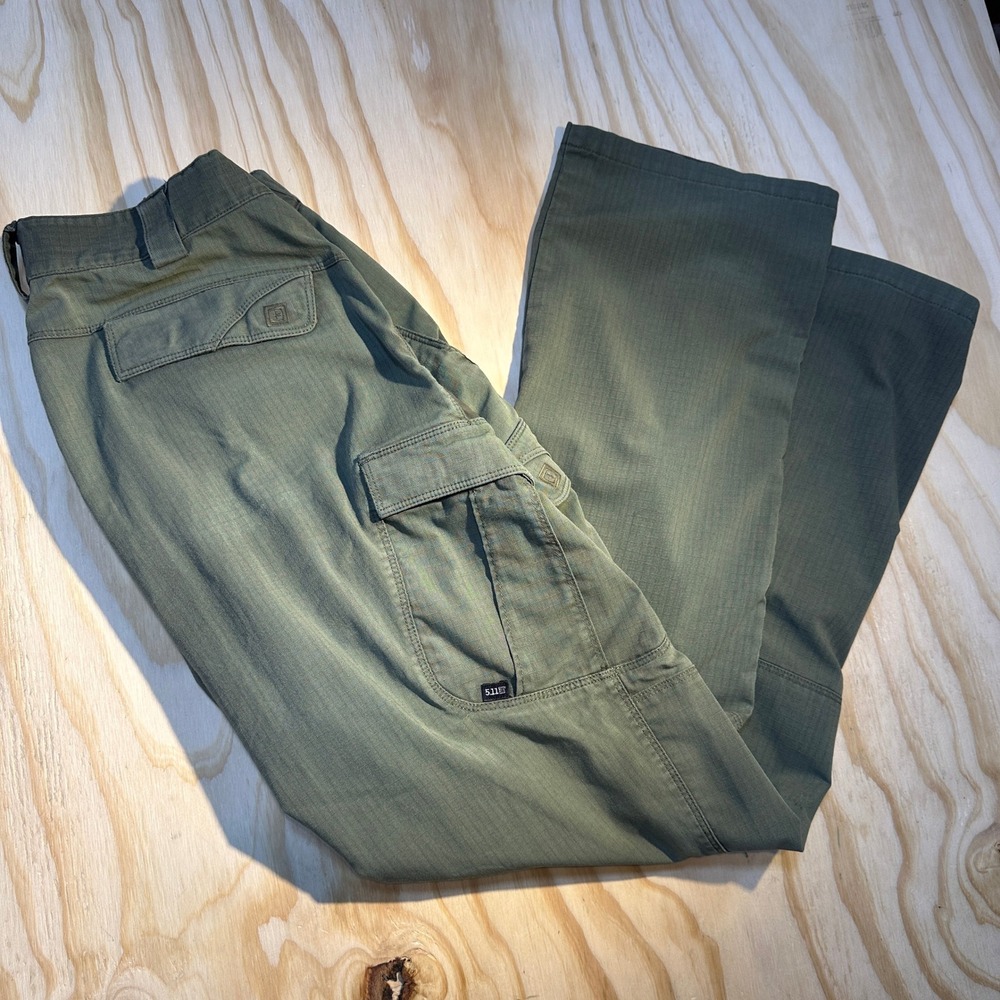 5.11 Tactical Series Mens Green Ripstop Cargo Pants 36/32 Tundra Utility